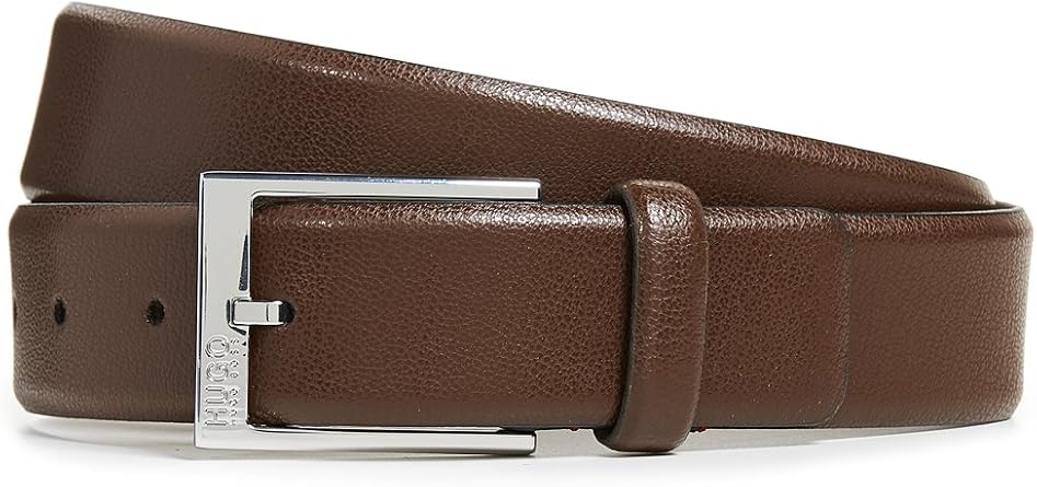 HUGO Men's Gellot Grainy Leather Dress Belt