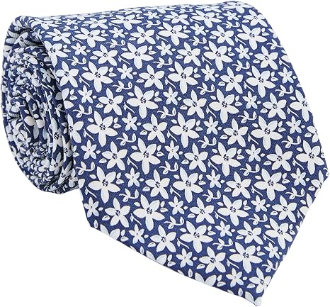 Men's Orange Blossom Floral Printed Tie