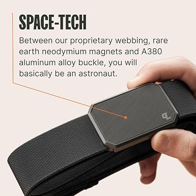 Groove Life Groove Belt OG - Men's Work Belt - Stretch Nylon, Magnetic Buckle, Adjustable, Comfortable, Tactical, EDC