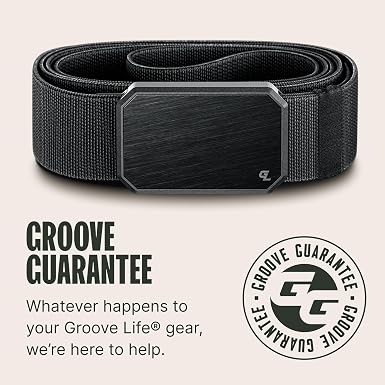 Groove Life Groove Belt OG - Men's Work Belt - Stretch Nylon, Magnetic Buckle, Adjustable, Comfortable, Tactical, EDC